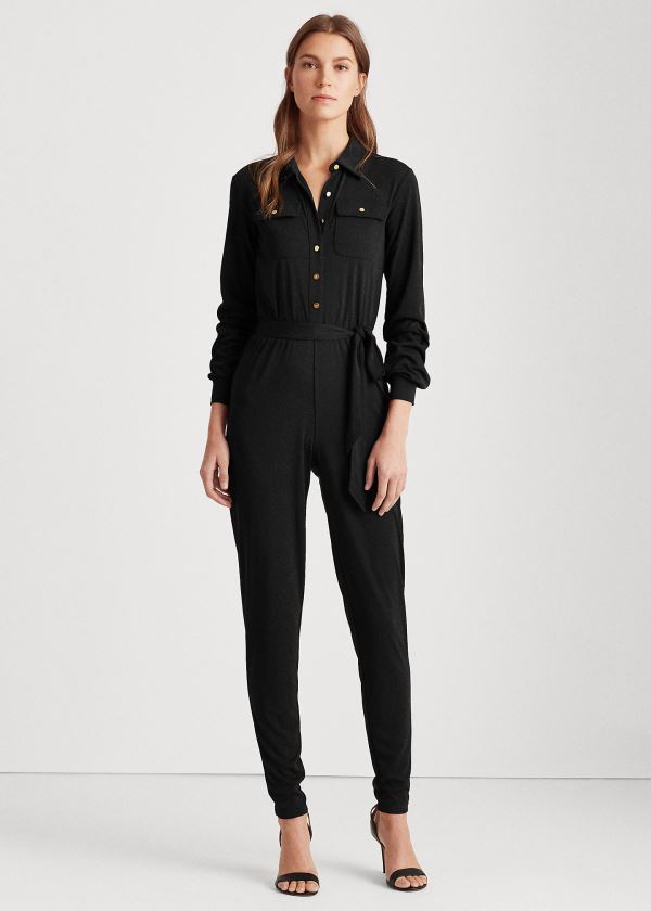 Ralph Lauren Buttoned Jersey Jumpsuit Dame Danmark (LBAHU5463)